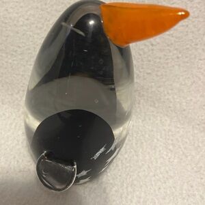 Orange and Black Penguin Decor Accent Caithness